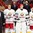 HELSINKI, FINLAND - JANUARY 3: Belarus' Artemi Chernikov #19, Ivan Kulbakov #31 and Vladislav Goncharov #9 are named Players of the Tournament for Team Belarus during relegation round action at the 2016 IIHF World Junior Championship. (Photo by Matt Zambonin/HHOF-IIHF Images)

